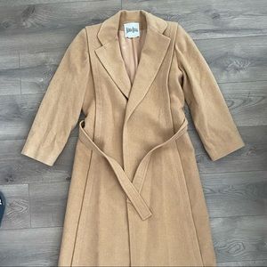EUC Neiman Marcus camel long coat vintage